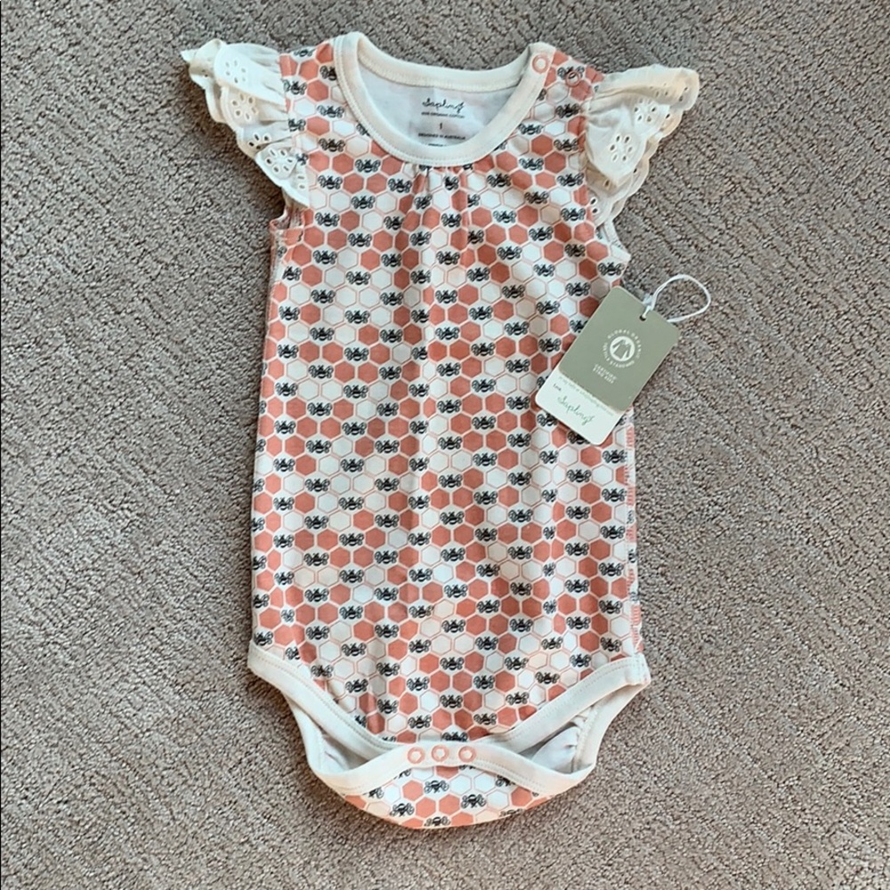 Sapling Child Organic Cotton Bee Onesie
